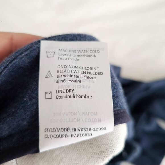 Vince Womens Mid Rise Tapered Leg Knit Jogger Sweatpants Heather Blue Size 2 - Picture 6 of 6